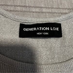 Generation Love NWOT silver tank top size SMALL